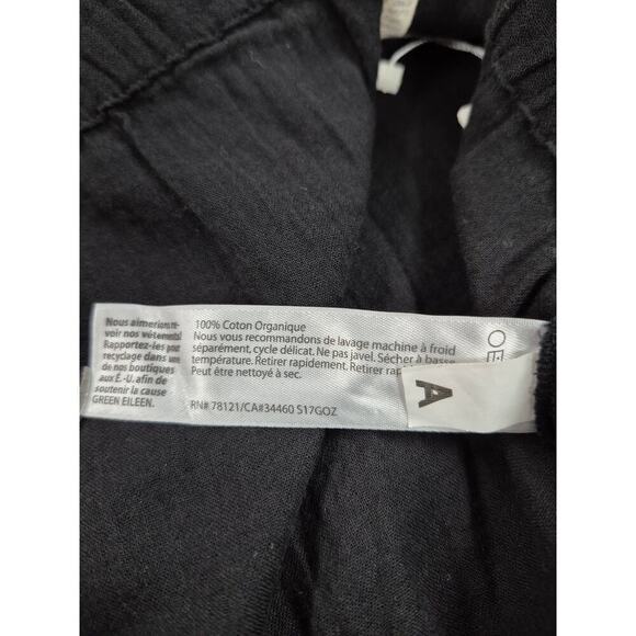 Eileen Fisher 100% Organic Cotton Tapered Ankle Black Pant Sz M NWT $178 - Picture 6 of 6
